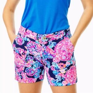 EUC Lilly Pulitzer Jayne Knit Shorts in Turtle Amazement.